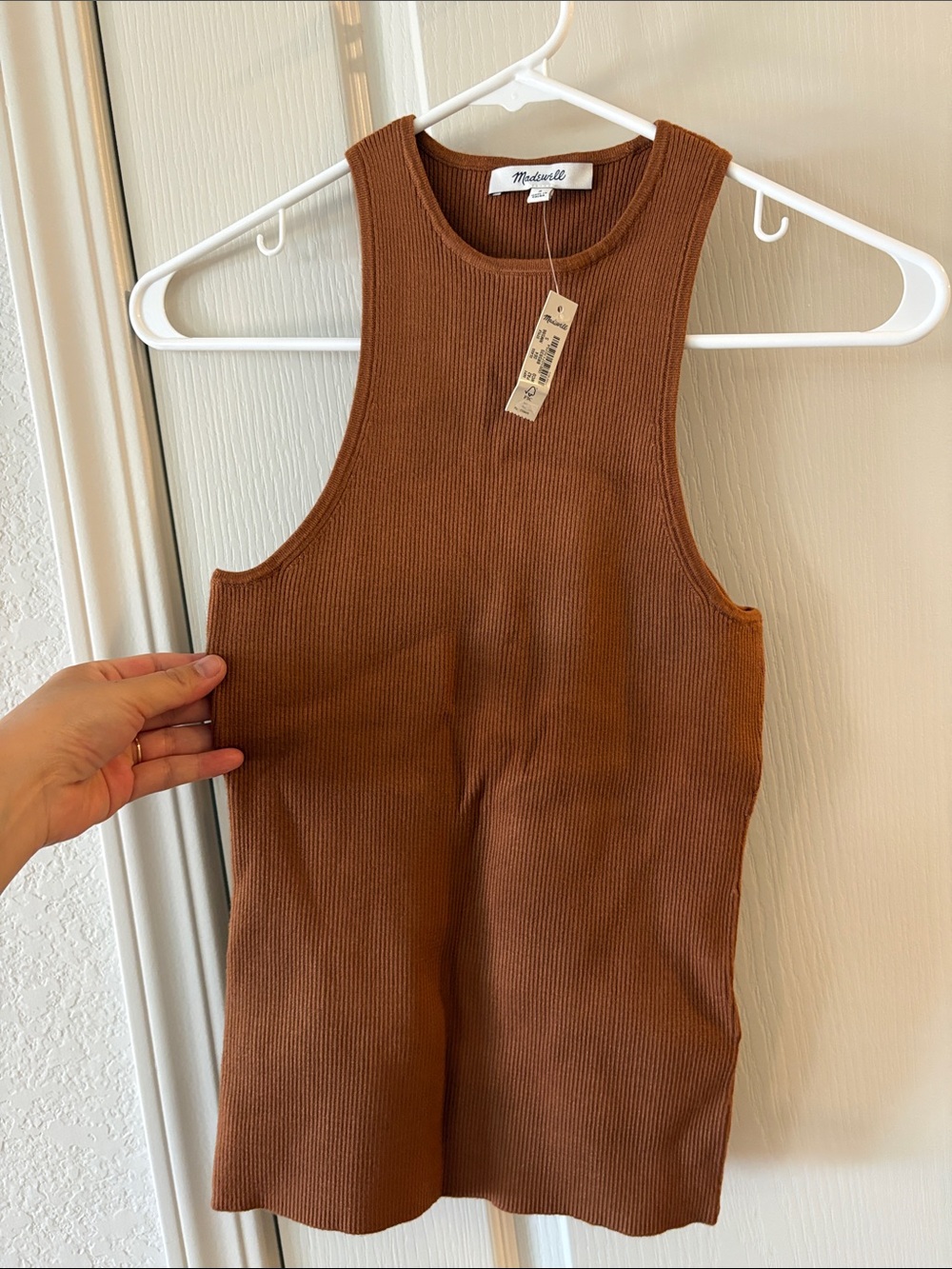 Madewell Kids Ribbed One-Piece Bodysuit in Chestnut Brown